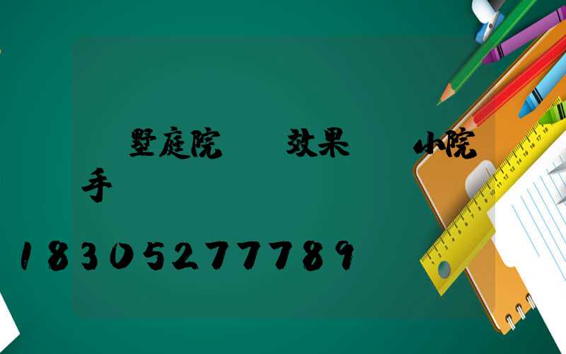 別墅庭院設計效果圖 小院手繪